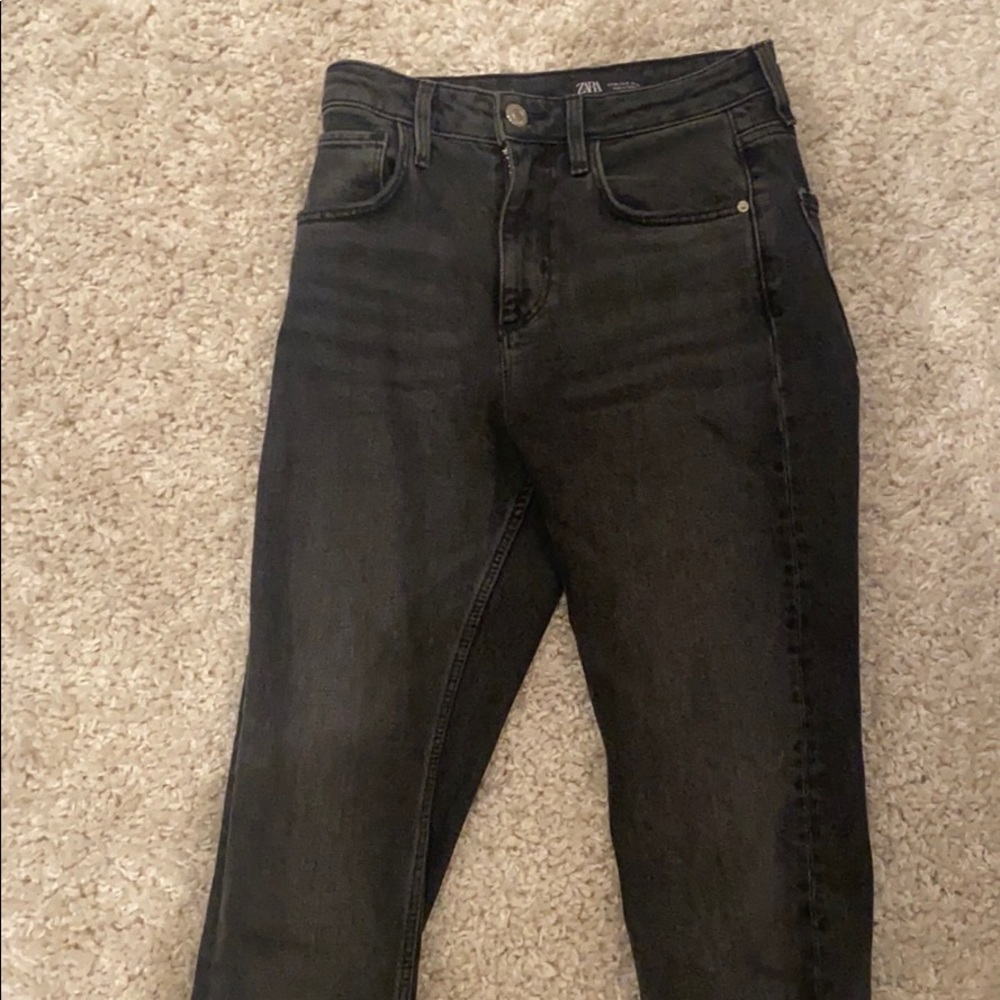 Zara ankle black denim